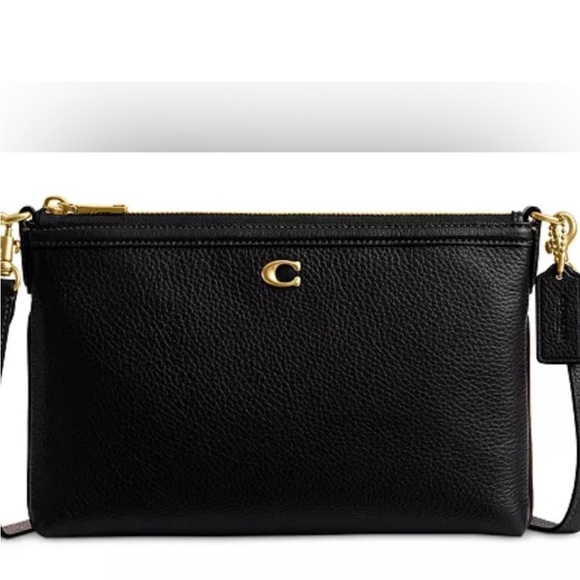 Coach Handbags - Coach Black Leather Crossbody Bag